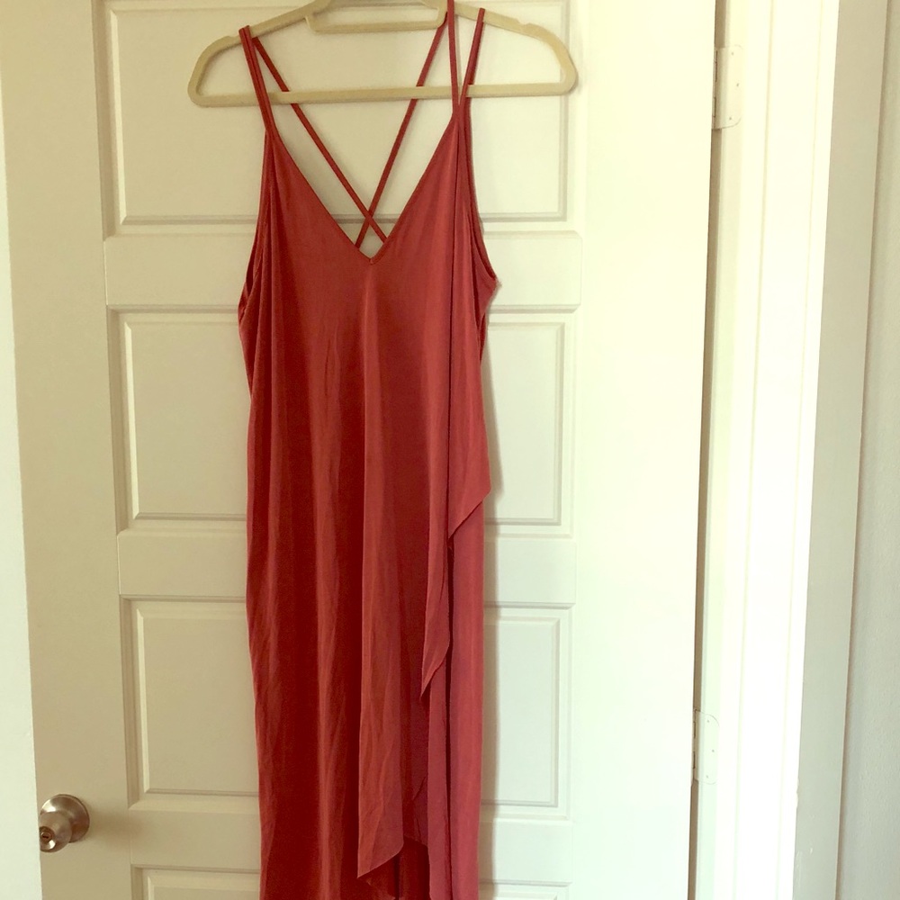 Lush cross-cross back slip dress